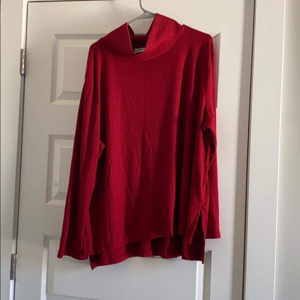 ⭐️3 for $12⭐️ Red Ribbed Mock Neck